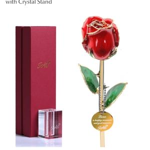 24k gold rose flower